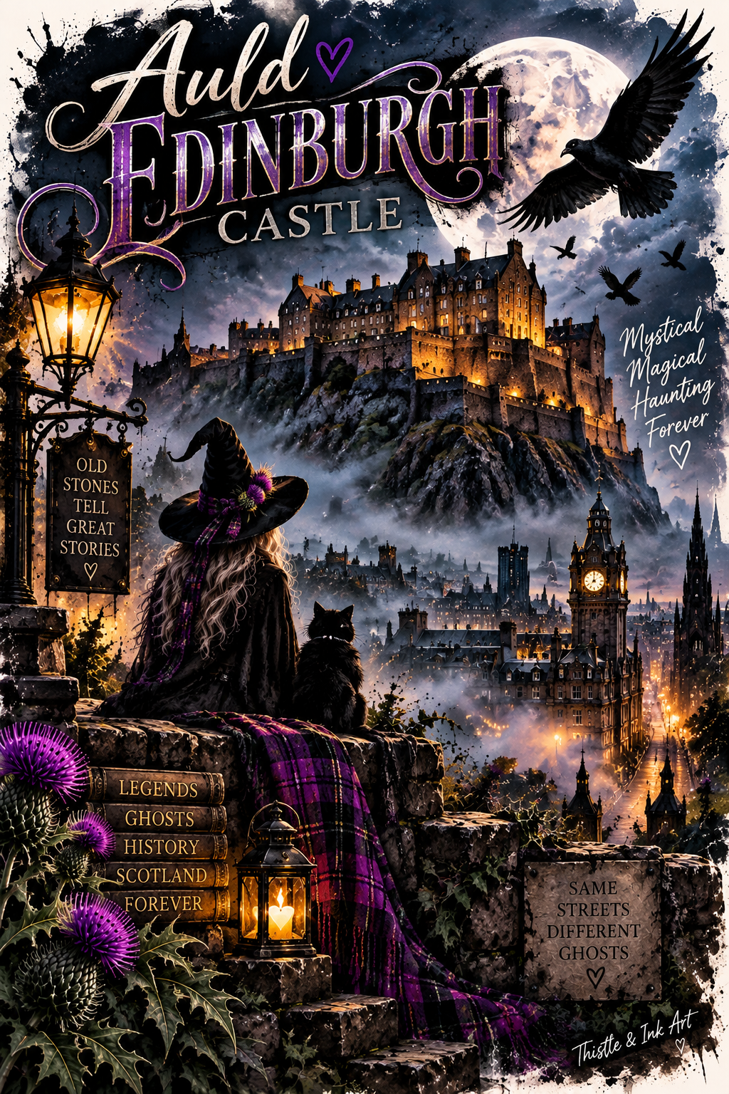 The Witch of Edinburgh Castle – Haunted Scottish Folklore Art Print