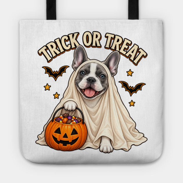 Trick or Treat Frenchie Ghost
