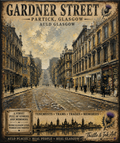 Gardner Street Partick Glasgow | Vintage Art Print
