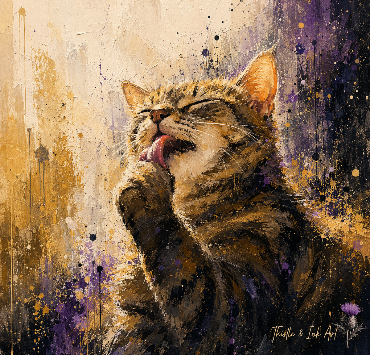 Purrfectly Unbothered – Cat Art Print