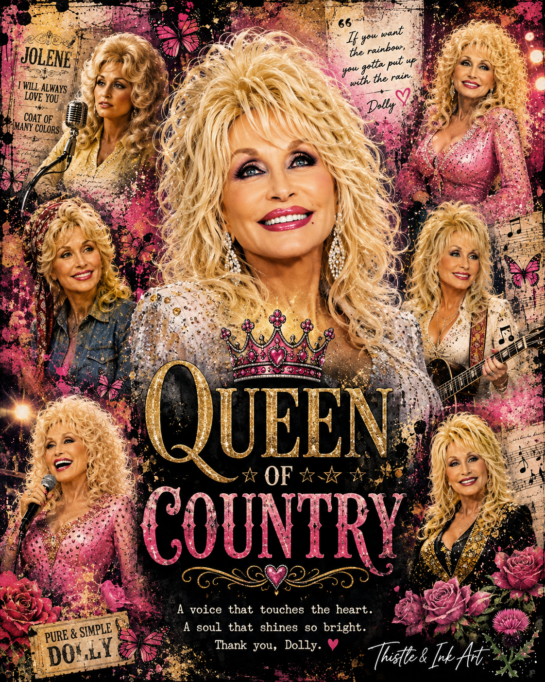 Queen of Country – Dolly Parton | Beautiful Country Music Legend Art Print