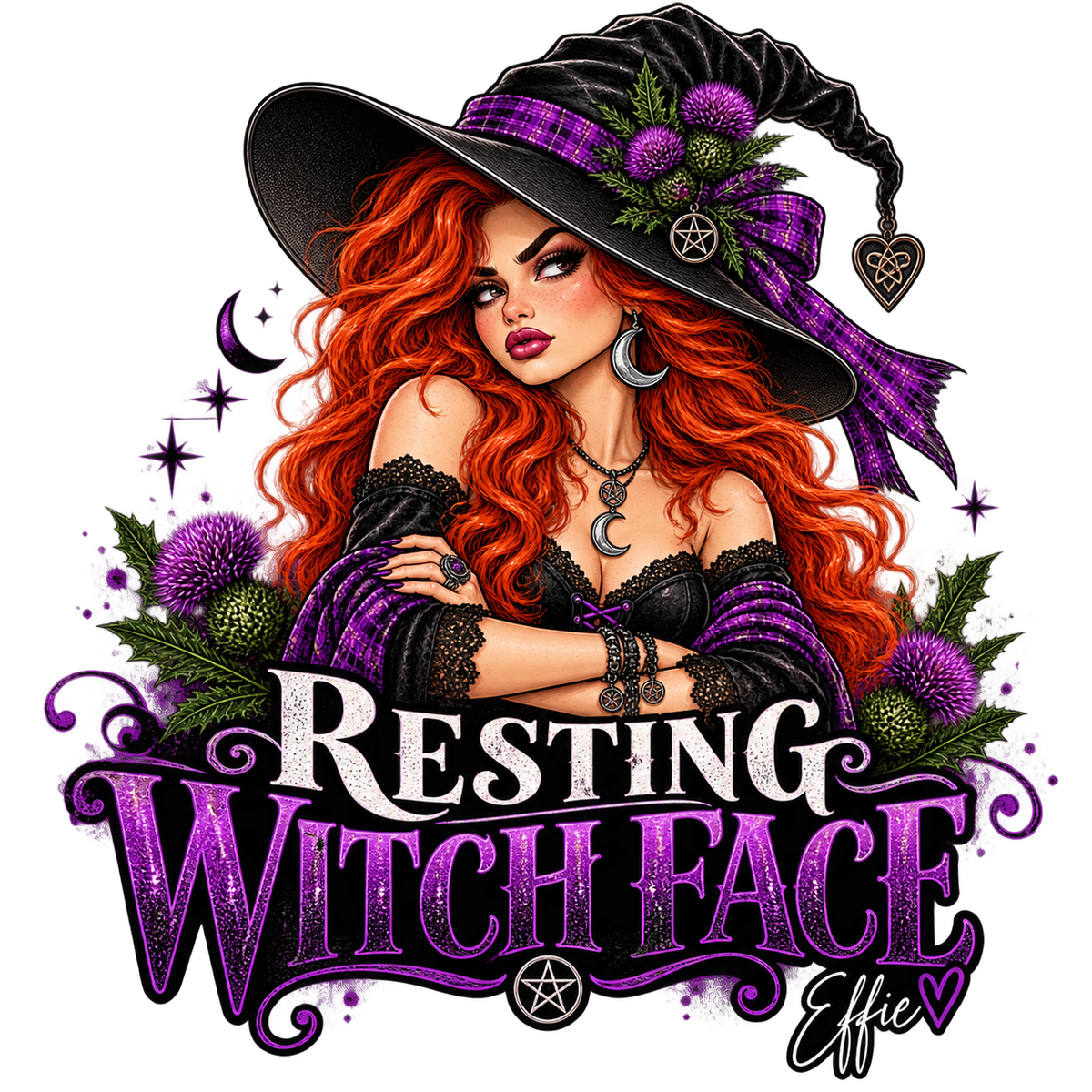 Resting Witch Face – Effin’ Effie Scottish Witch Art