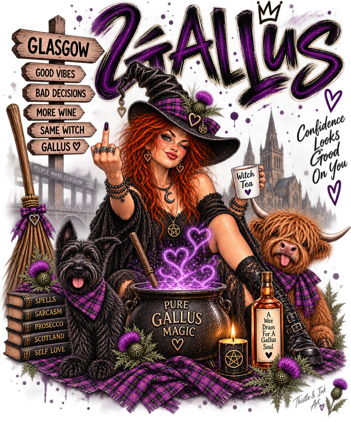 Gallus – Funny Scottish Witch Glasgow Humour