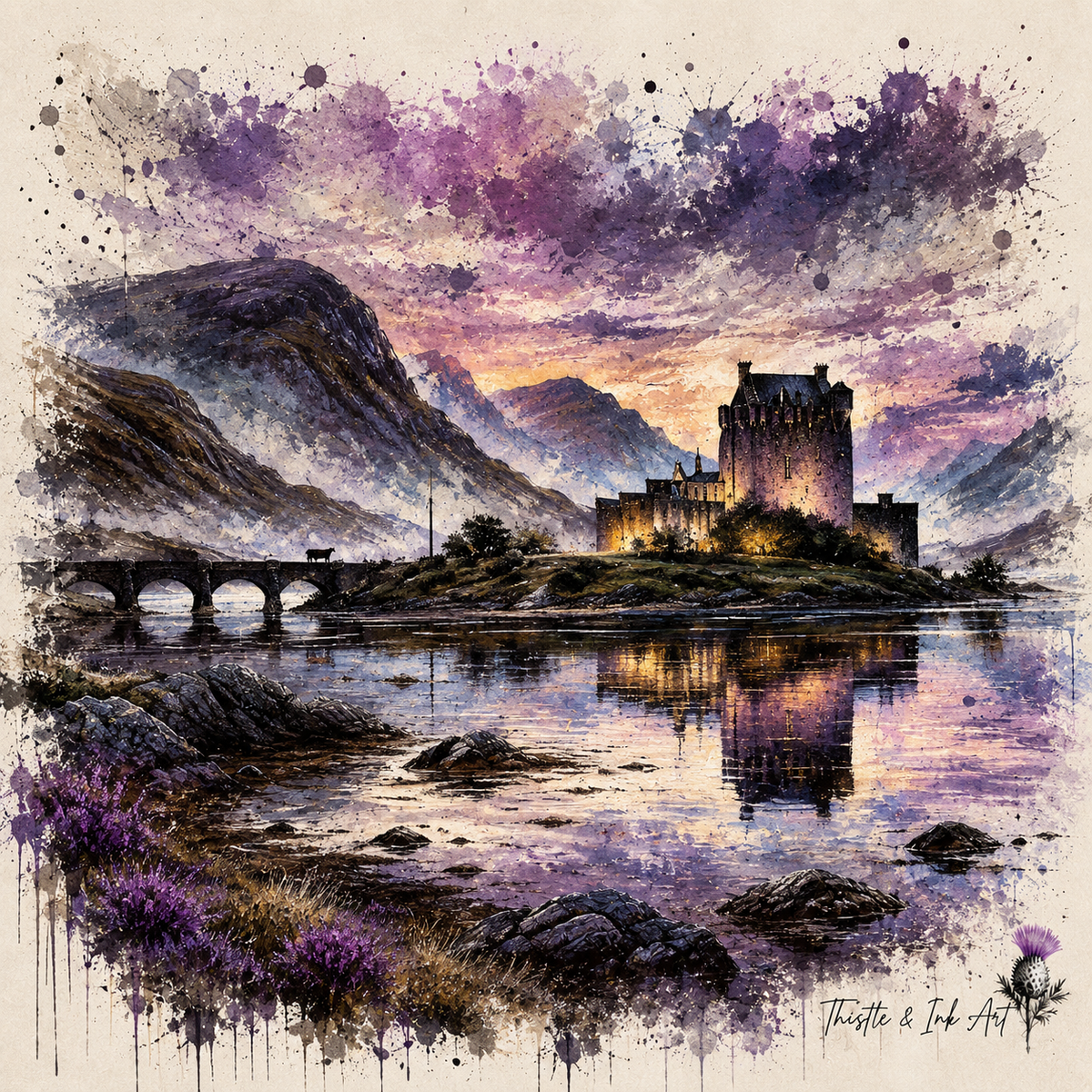 Highland Twilight – Scottish Castle Art Print