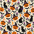 Scottish Halloween Pumpkin &amp; Cat T-Shirt Design