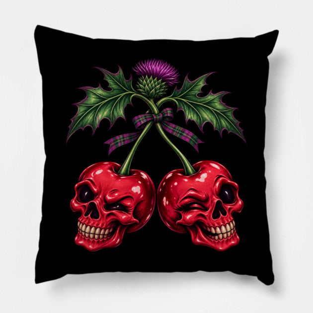 Scottish Skull Cherries & Thistle