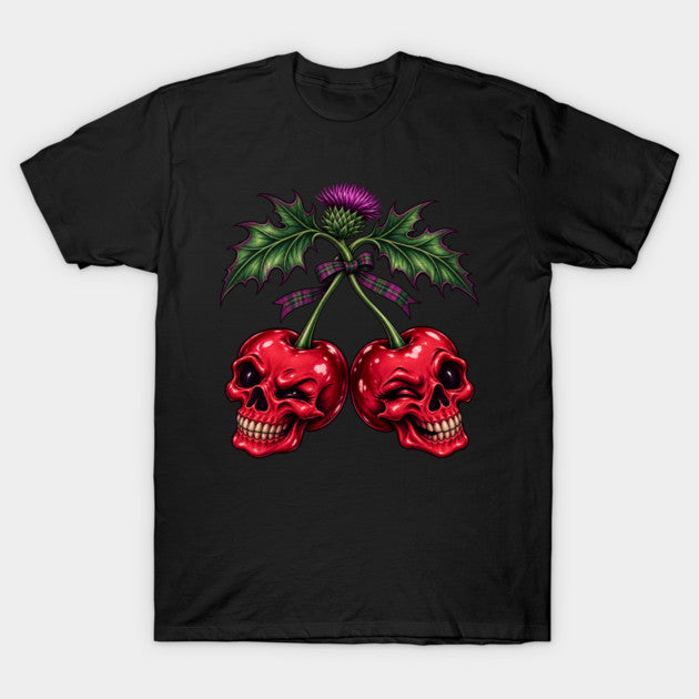 Scottish Skull Cherries & Thistle