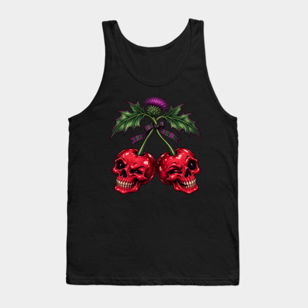 Scottish Skull Cherries & Thistle